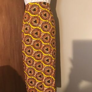 African Abstract Print Pencil Skirt